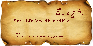 Steklács Árpád névjegykártya